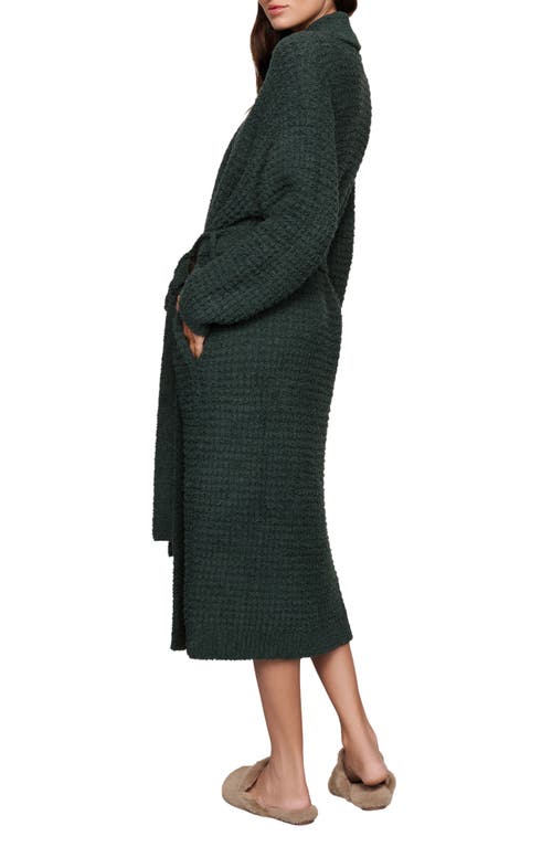Eberjey Bouclè Waffle Knit Robe In Green