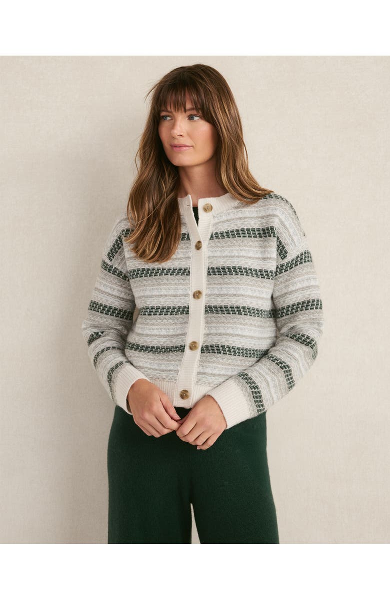 Haven Well Within Wool Blend Fair Isle Cardigan, Main, color, Sea Mist Heather