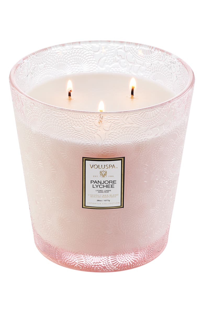 Voluspa Panjore Lychee Three-Wick Hearth Candle, Alternate, color,