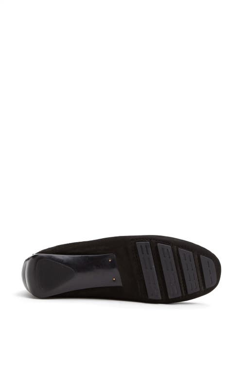 Robert Zur Perlata Loafer In Black Cashmere Suede