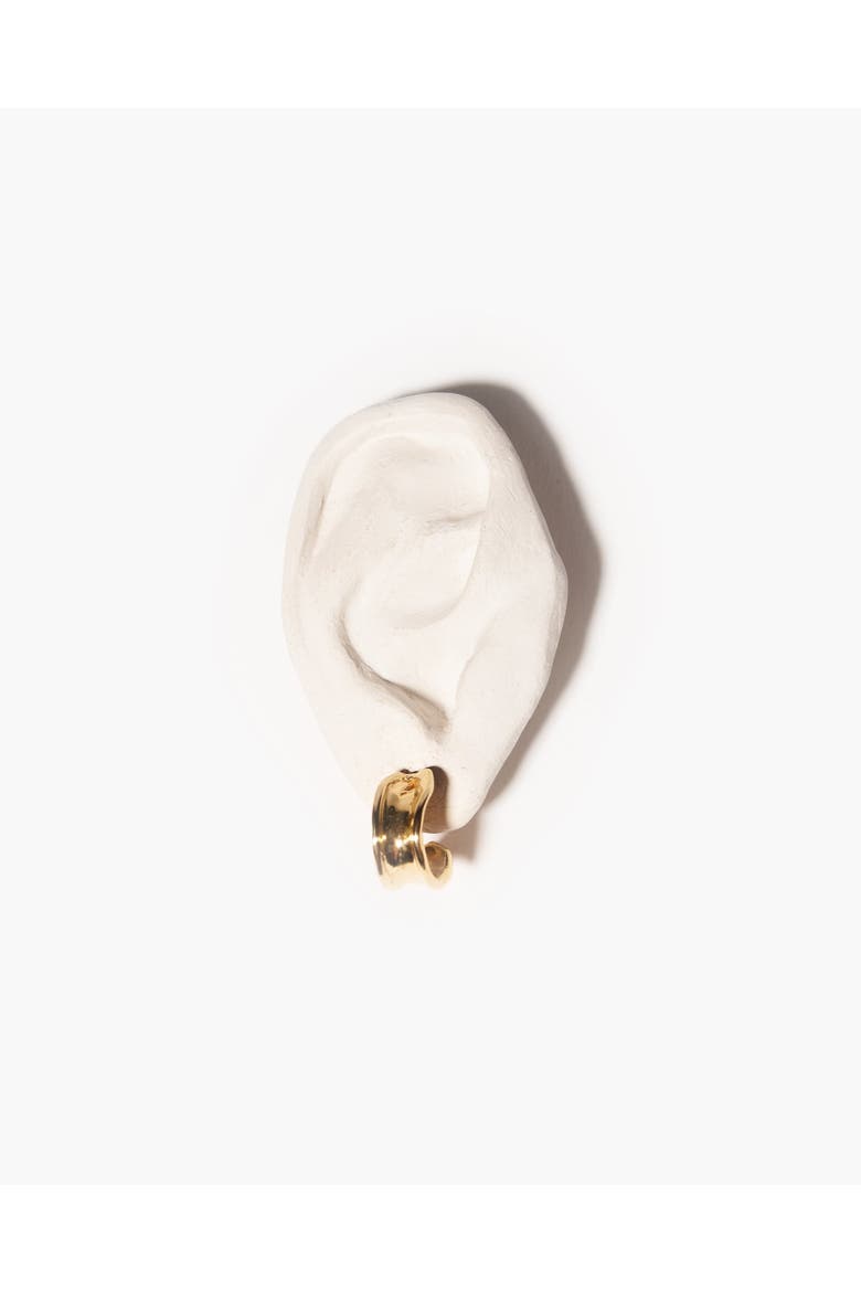 Blanca Hoop Earrings, Alternate, color, Brass