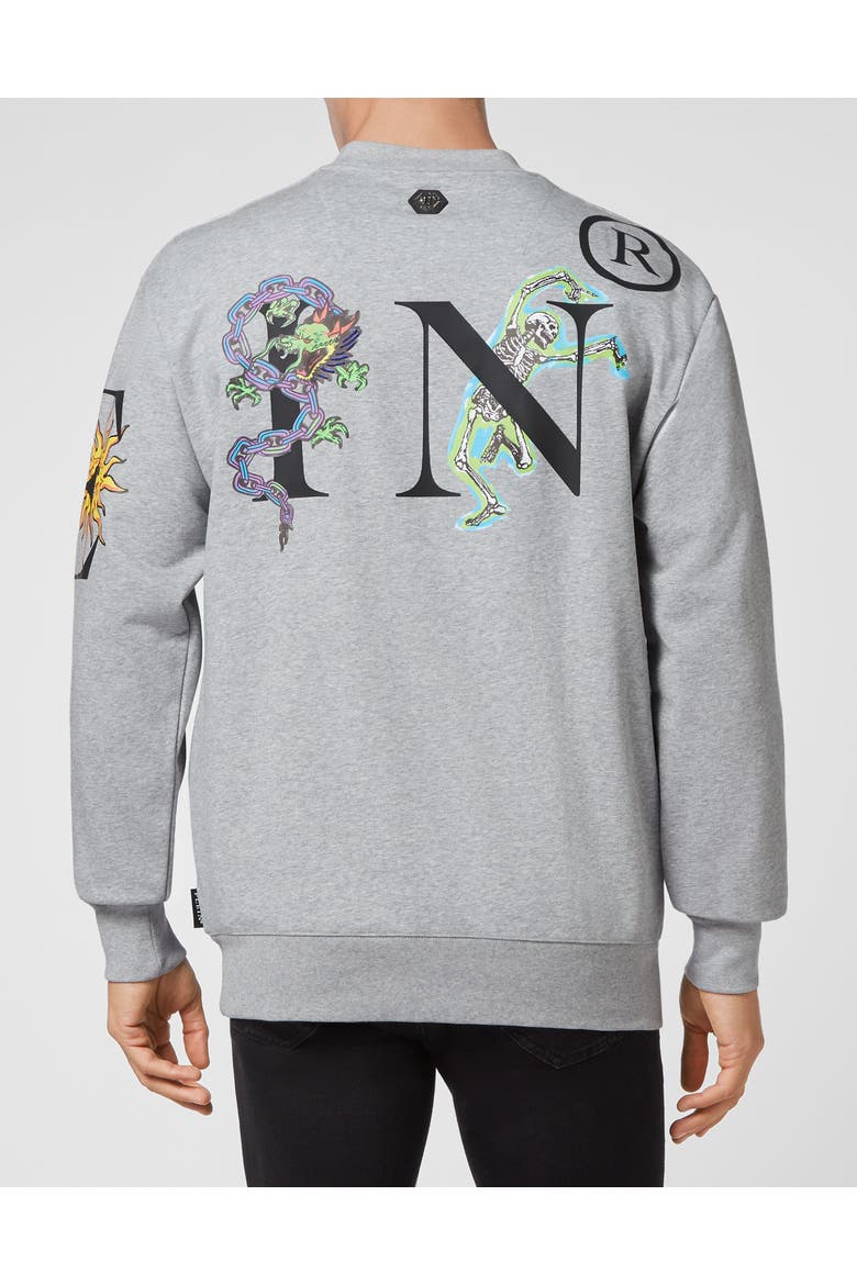 Sweatshirt Ls Tattoo Men, Alternate, color, grey