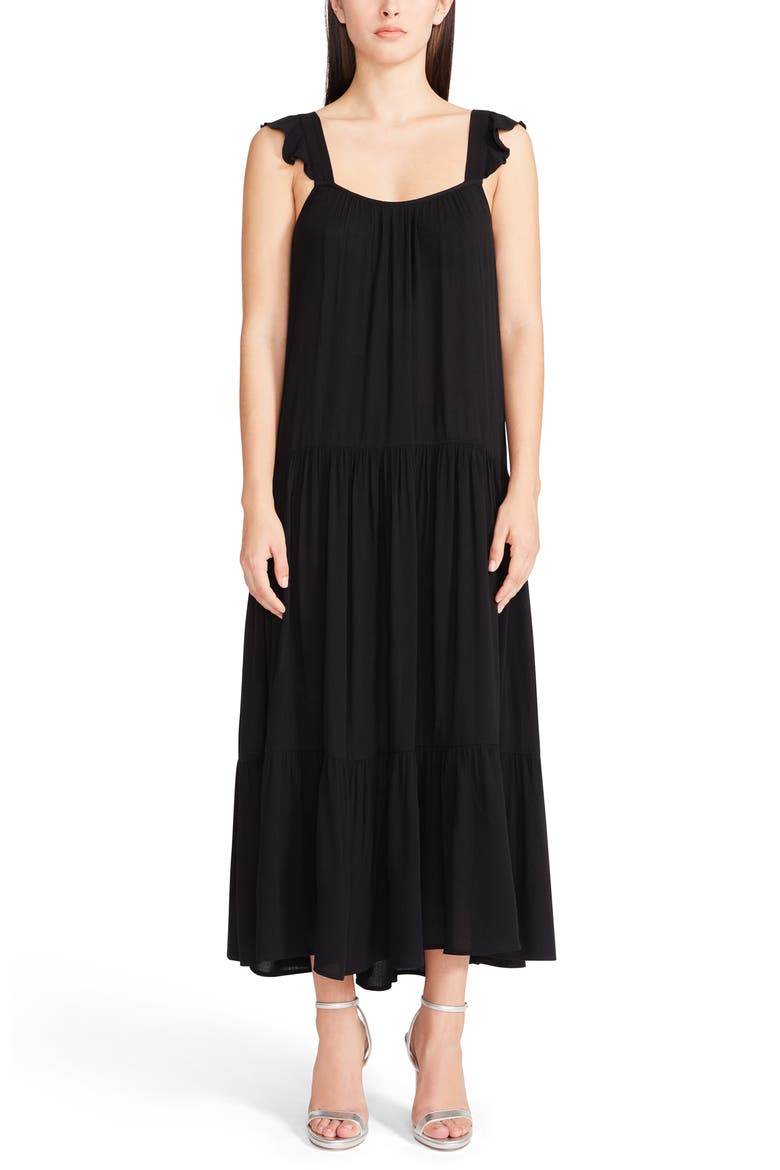 BB Dakota Under the Sun Midi Dress, Alternate, color, BLACK