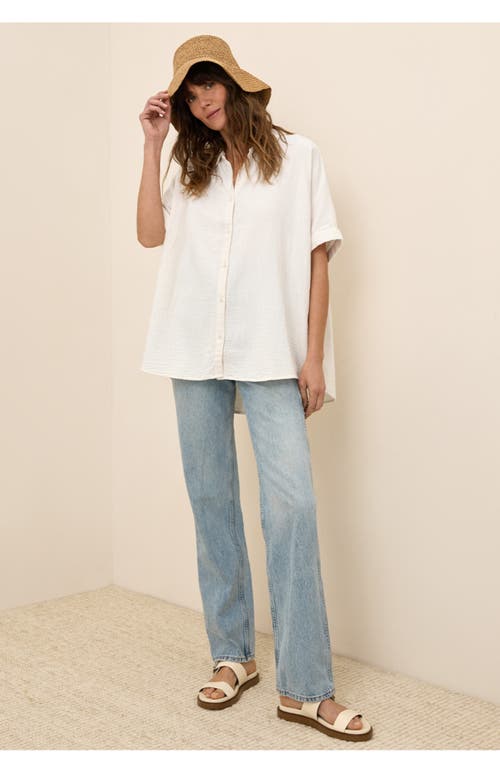 Pact Organic Cotton Coastal Double Gauze Oversized Shirt