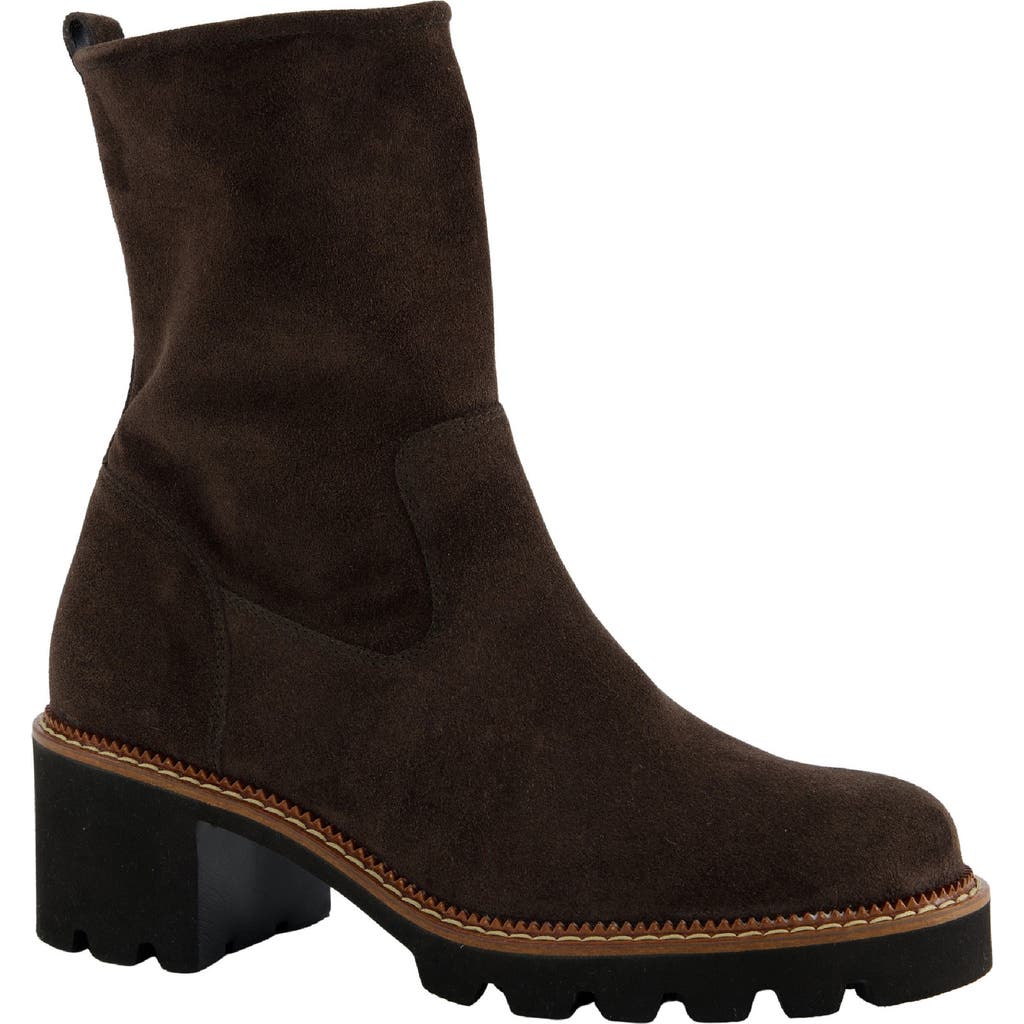 Paul Green Wanda Lug Sole Utility Boot In Brown