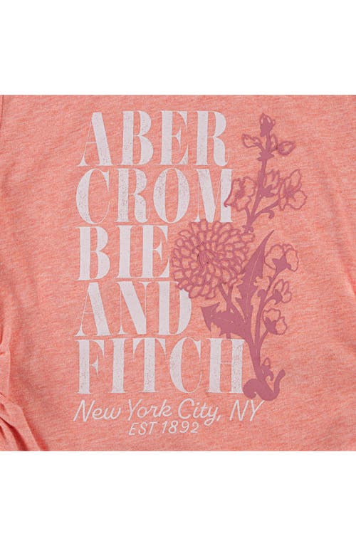 Abercrombie Kids Kids' Ruched Cotton Blend Graphic T-shirt In Pink