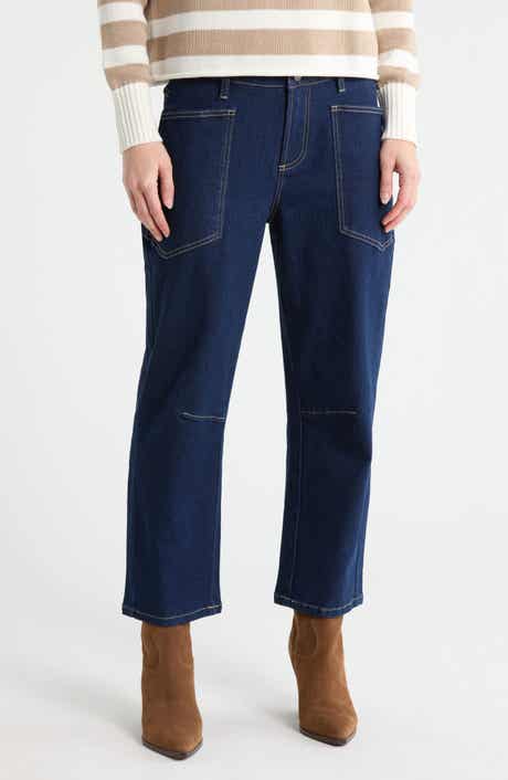 Vigoss Patch Pocket Crop Barrel Leg Jeans