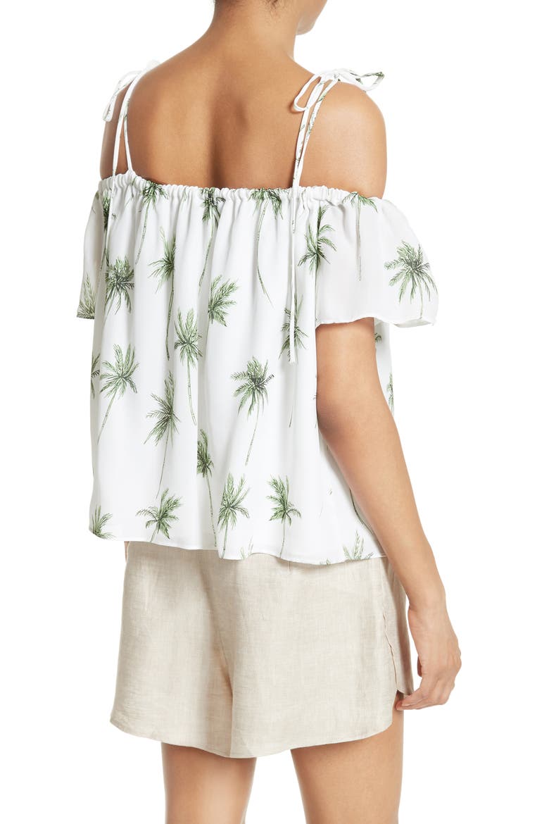 Eden Palm Tree Print Top, Alternate, color, MULTI