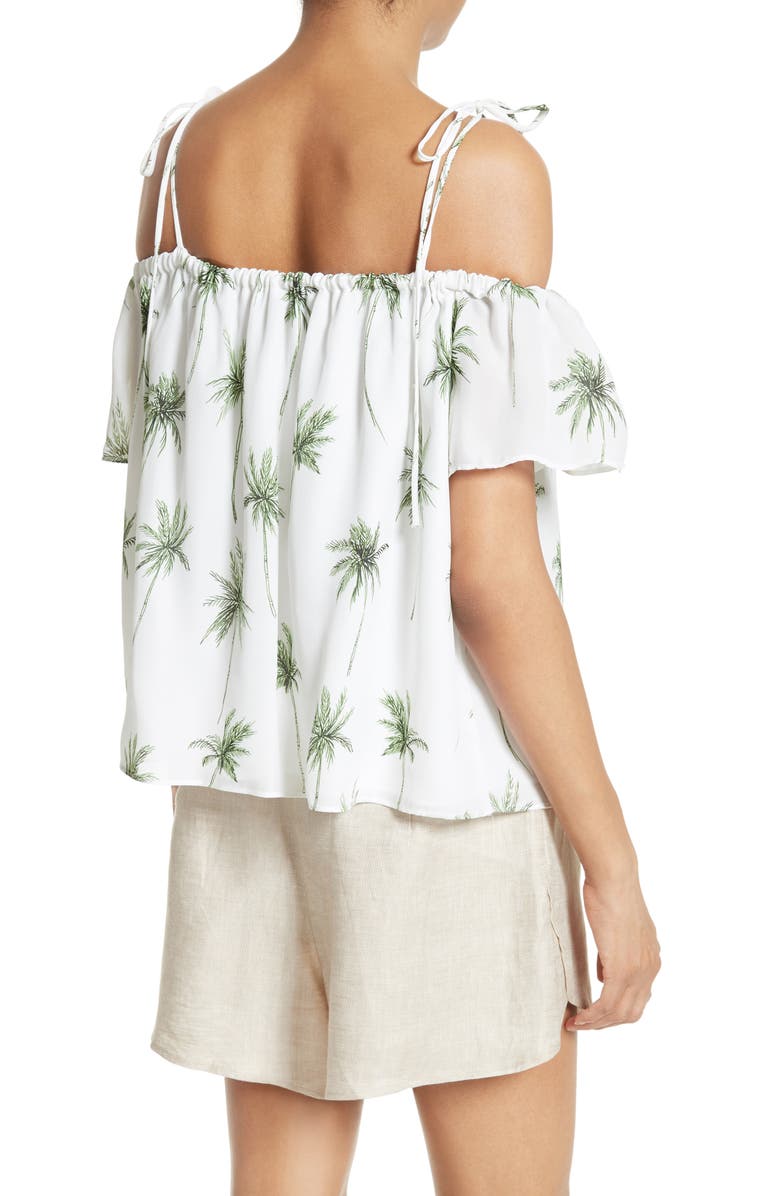 Milly Eden Palm Tree Print Top, Alternate, color,