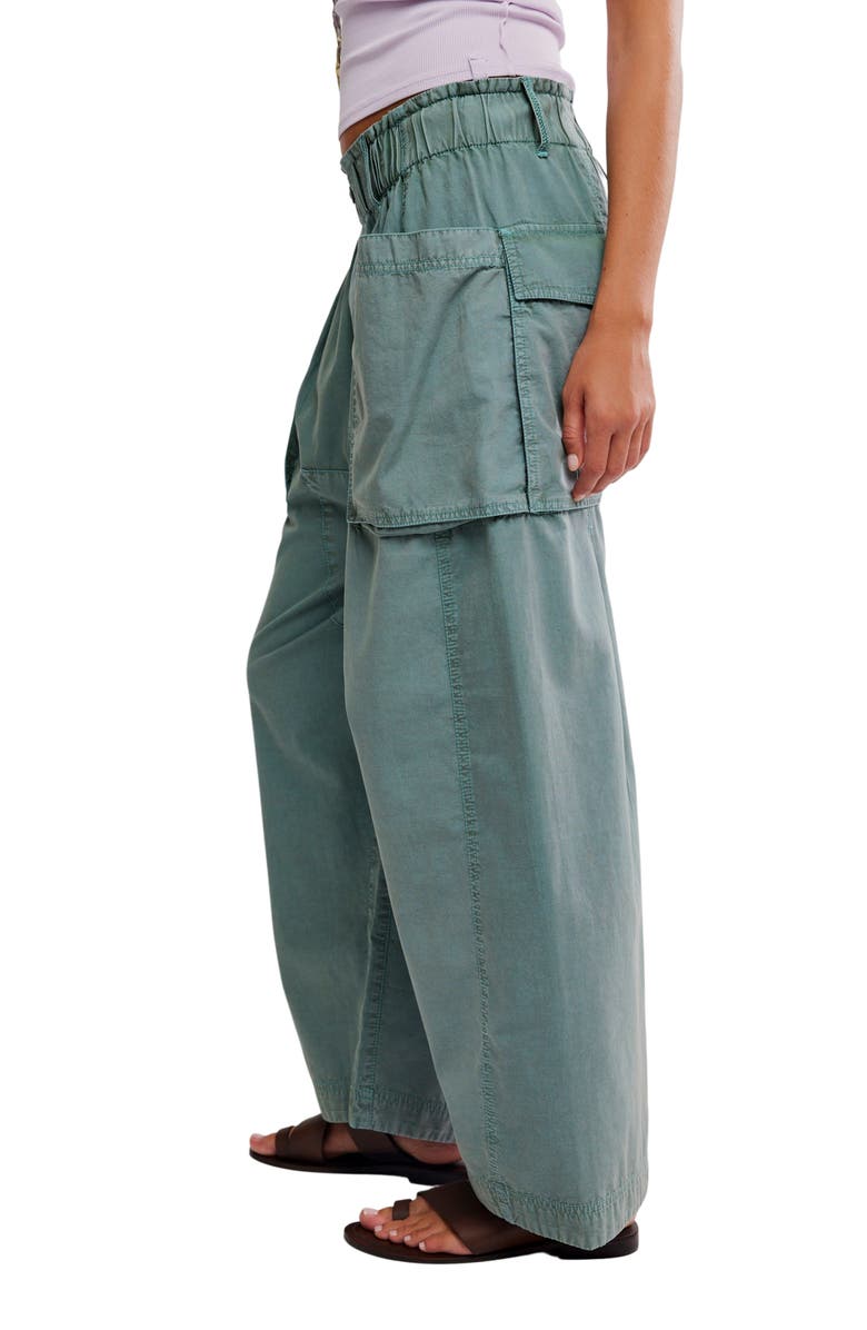 Free People Costa Straight Leg Harem Pants, Alternate, color, Stormy Sea