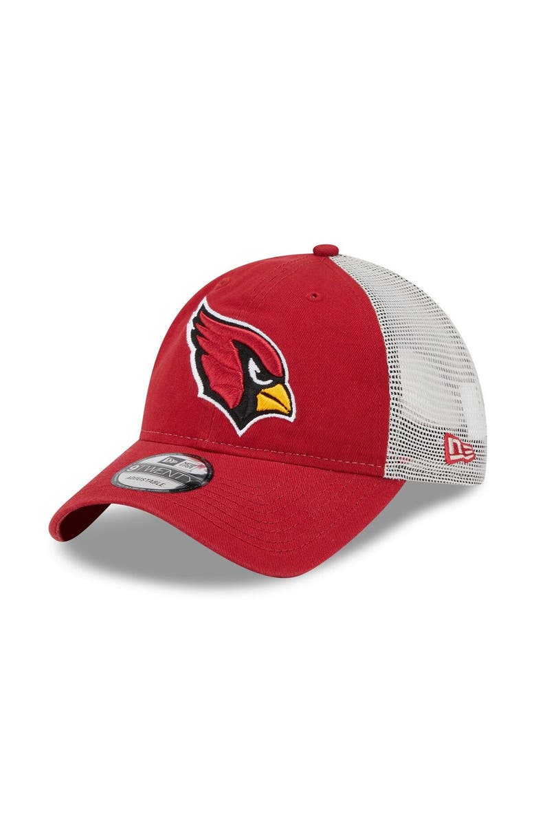 New Era Men's New Era Cardinal/Natural Arizona Cardinals Loyal 9TWENTY Trucker Hat, Main, color, 