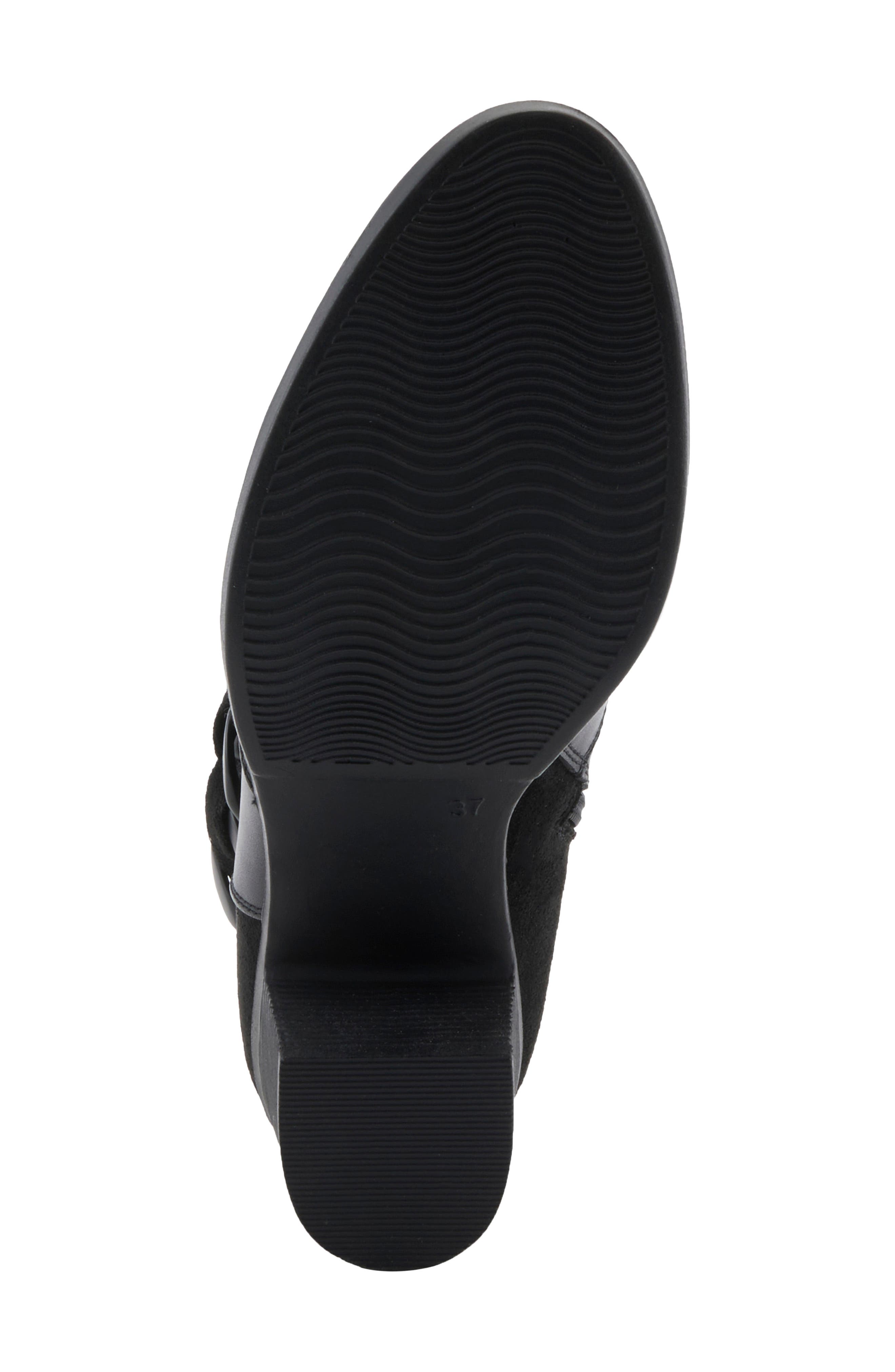 Doriax Leather Bootie, Alternate, color, BLACK