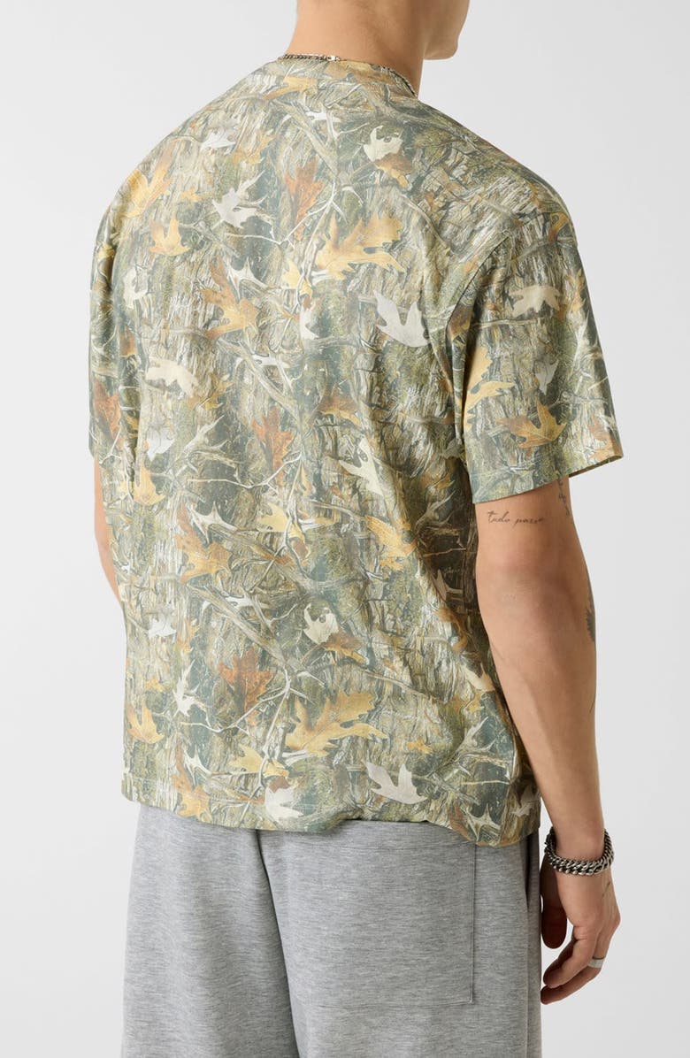 GUESS Baker Logo Camouflage Graphic T-Shirt, Alternate, color, Camo- Brown