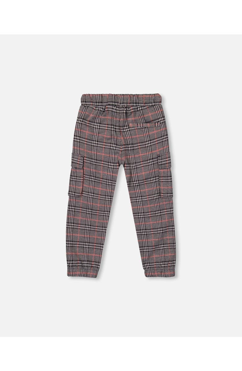 Deux par Deux Plaid Cargo Pant, Alternate, color, Gray And Black