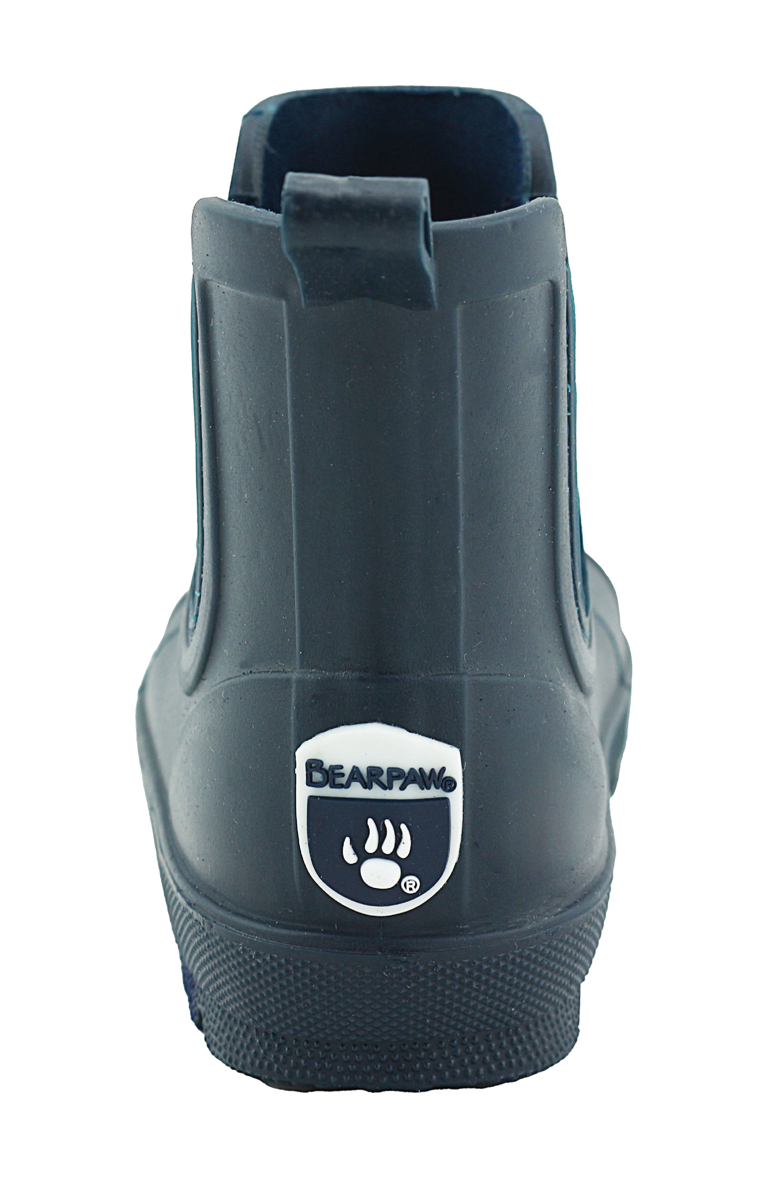 BEARPAW NAVY RAIN Kids' Waterproof Chelsea Rain Boot, Alternate, color, 
