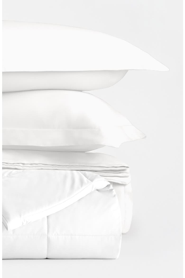 Vintage Washed Cotton Duvet Cover & Sham Set, Alternate, color, WHITE