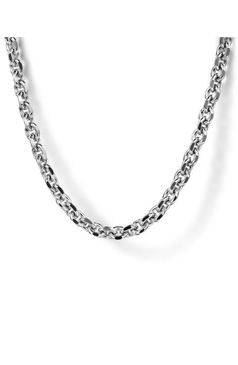 Men's Sterling Silver Cable Chain Necklace