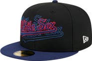 New Era Men's New Era Black Chicago White Sox Shadow Stitch 59FIFTY Fitted Hat