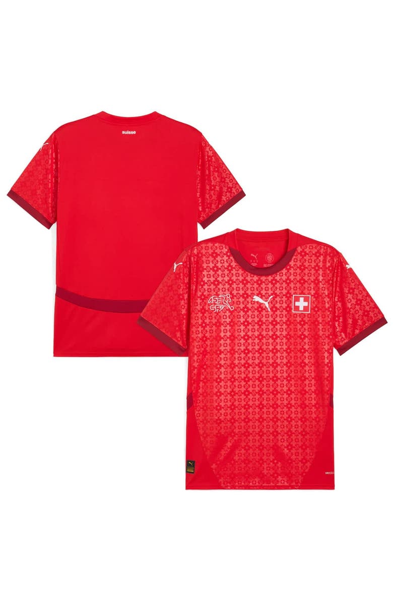 PUMA Men's Puma Red Switzerland National Team 2025 Replica Jersey, Main, color, Red