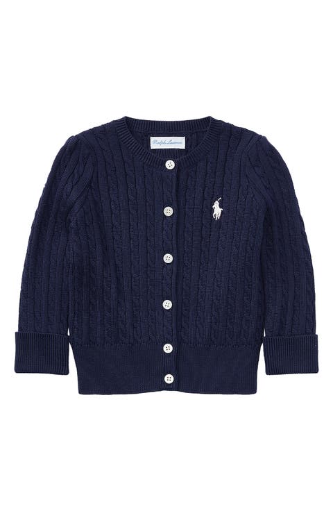 Cotton Mini Cable Cardigan (Baby)