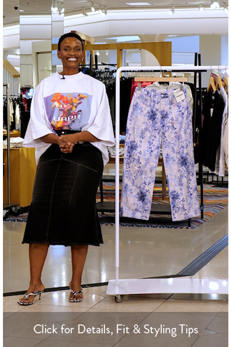 June Floral High Waist Crop Stovepipe Jeans video