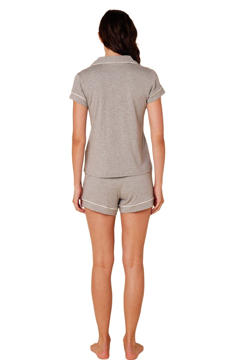 The Cat
s Pajamas Pima Knit Short Set, Alternate, color, Classic Heather Grey