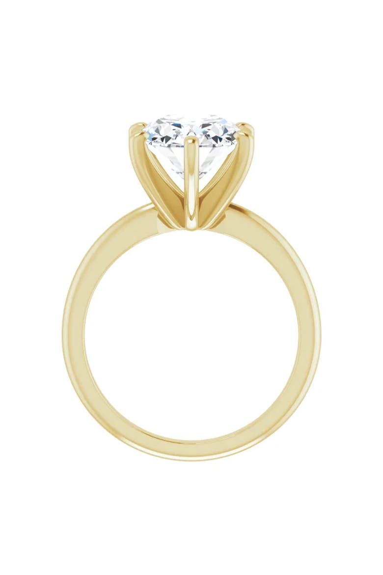 3 Ct Oval Moissanite Solitaire Engagement Ring 14k Gold, Alternate, color, 14k Yellow Gold