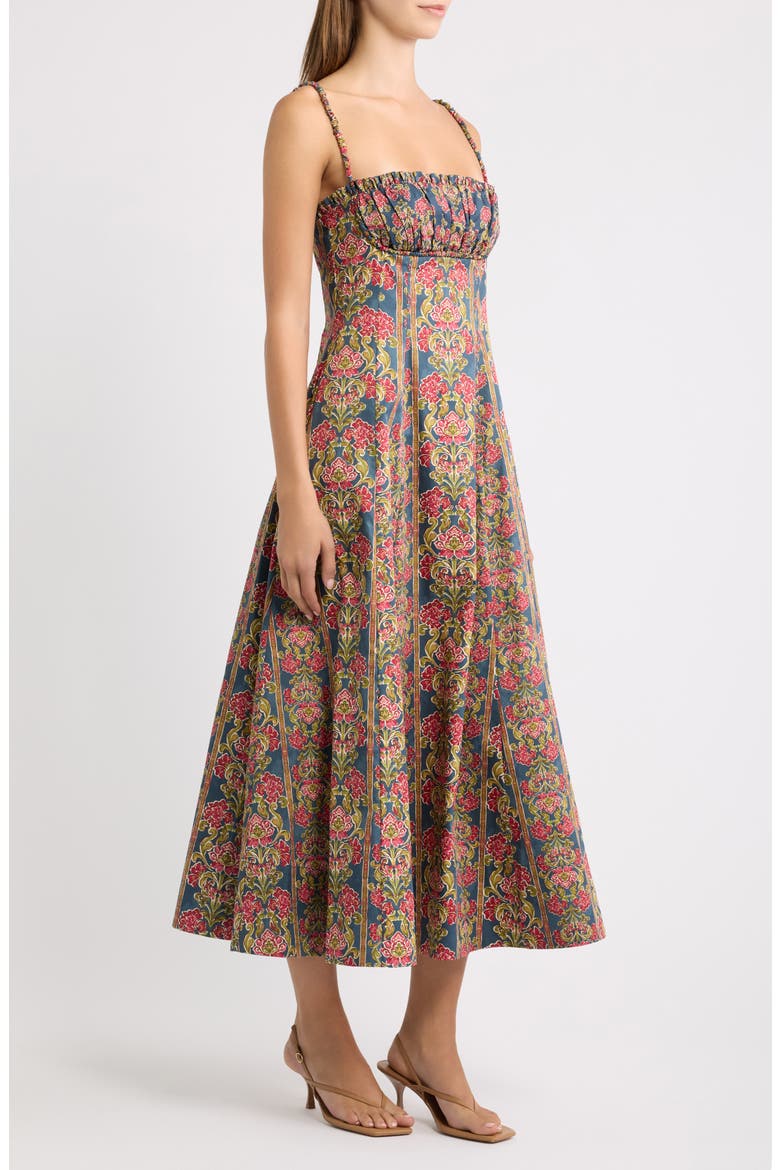 Maisie Cotton Dress, Alternate, color, IRIS MEDALLION GREE
