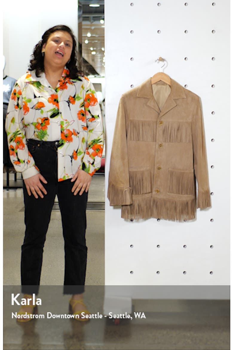 7 For All Mankind® Fringe Suede Jacket video