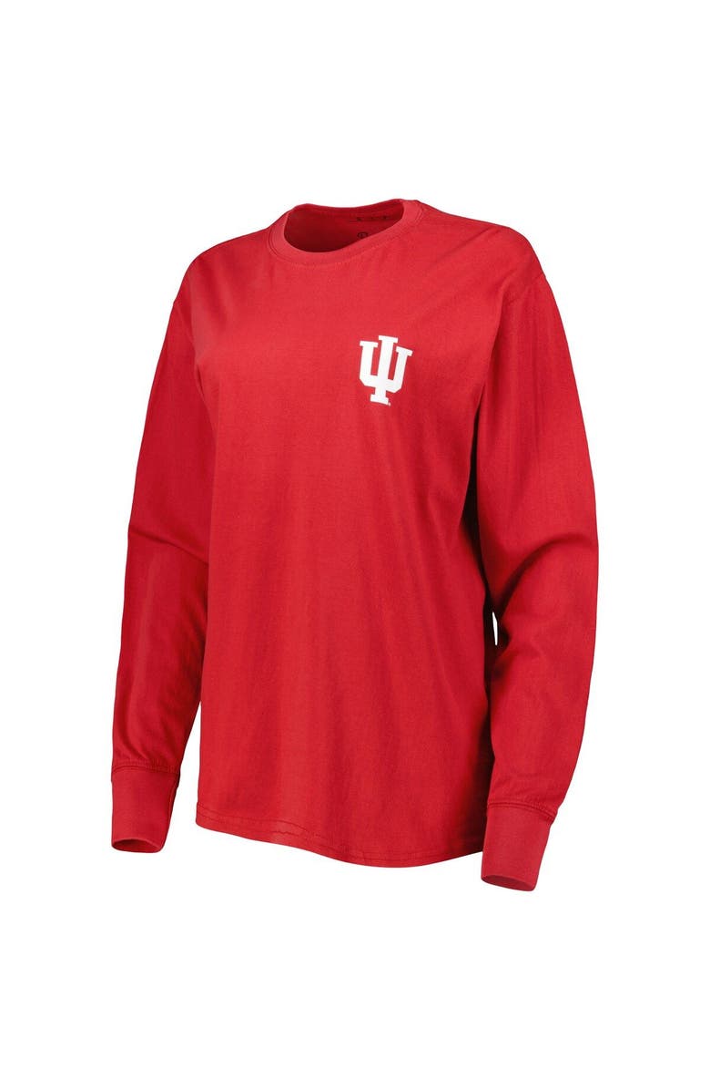 PRESSBOX Women's Pressbox Crimson Indiana Hoosiers Valencia Plaid 2-Hit Long Sleeve T-Shirt, Alternate, color, 