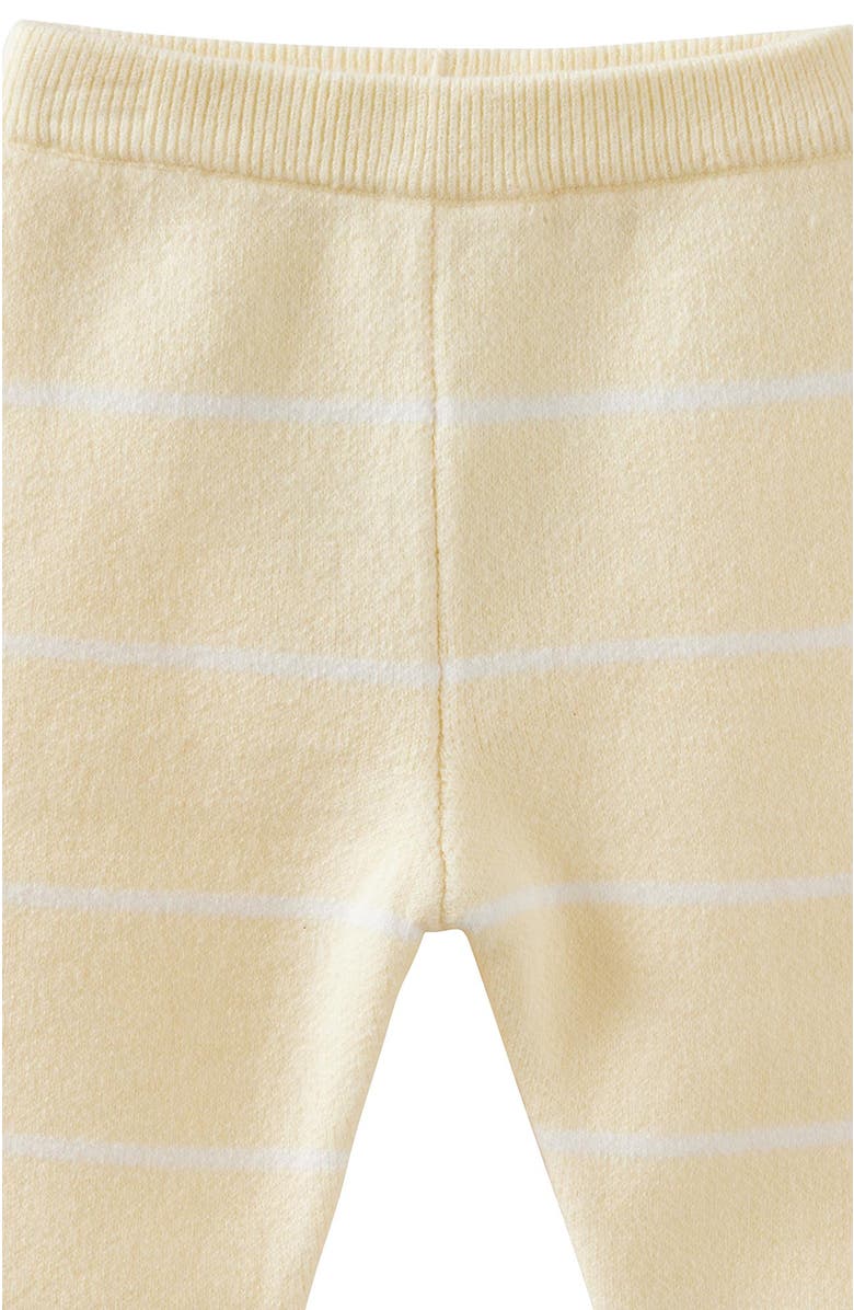 Cotton On Kids Organic Knit Legging, Alternate, color, Lemon Squash Stripe