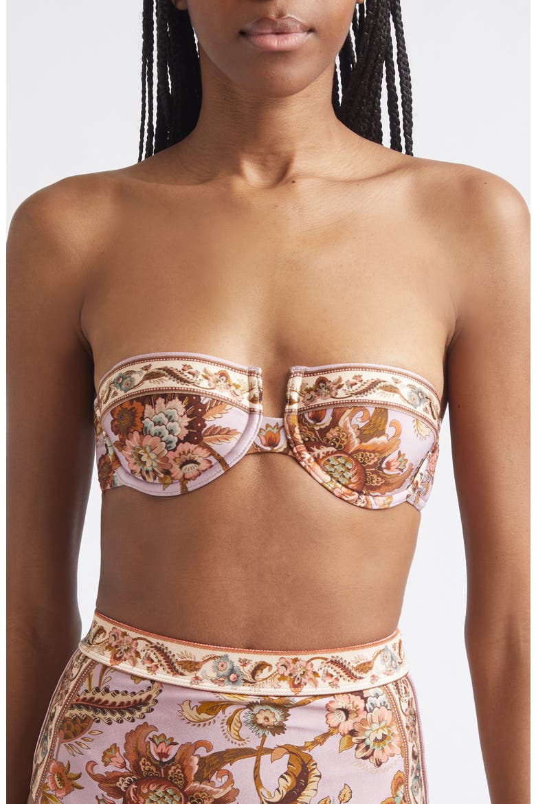 Aster Balconette Bikini Top, Main, color, MAUVE JACOBEAN