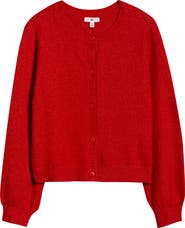 BP. Crewneck Cotton Blend Cardigan