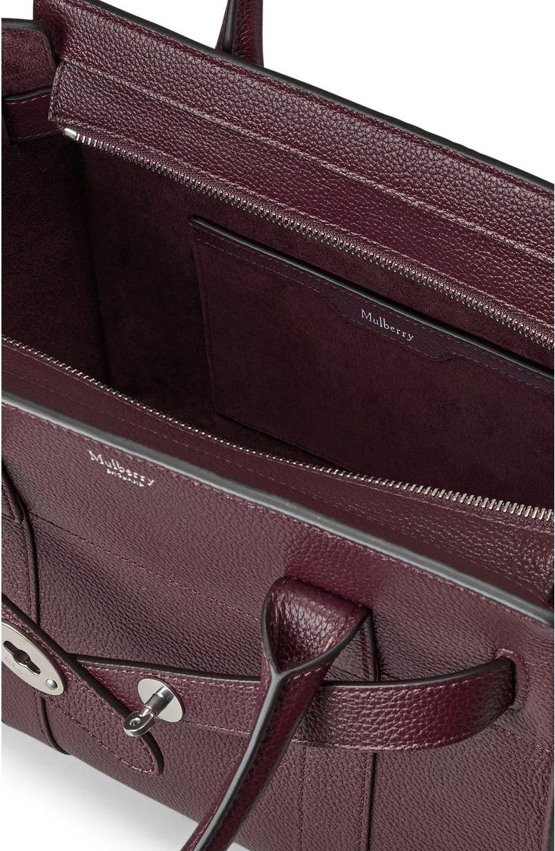 Mulberry Small Zipped Bayswater, Alternate, color, Black Cherry