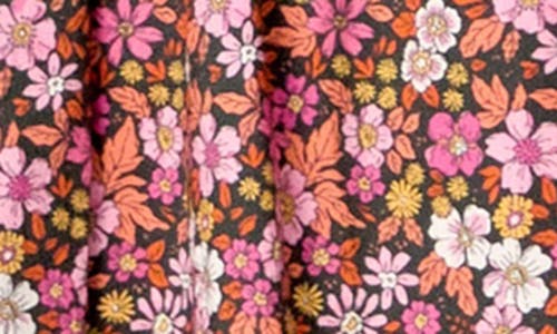 ENGLISH FACTORY ENGLISH FACTORY FLORAL PRINT PINTUCK COTTON MINIDRESS