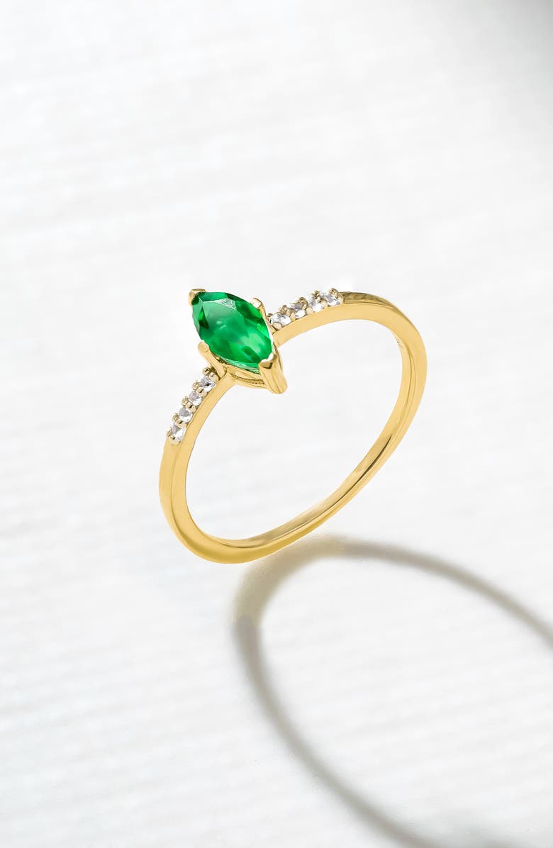 YS GEMS Marquis Gemstone Ring, Alternate, color, Green