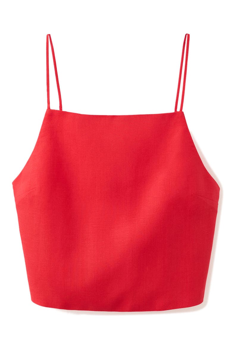 Square Neck Crop Top, Alternate, color, RED