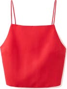 MANGO Square Neck Crop Top