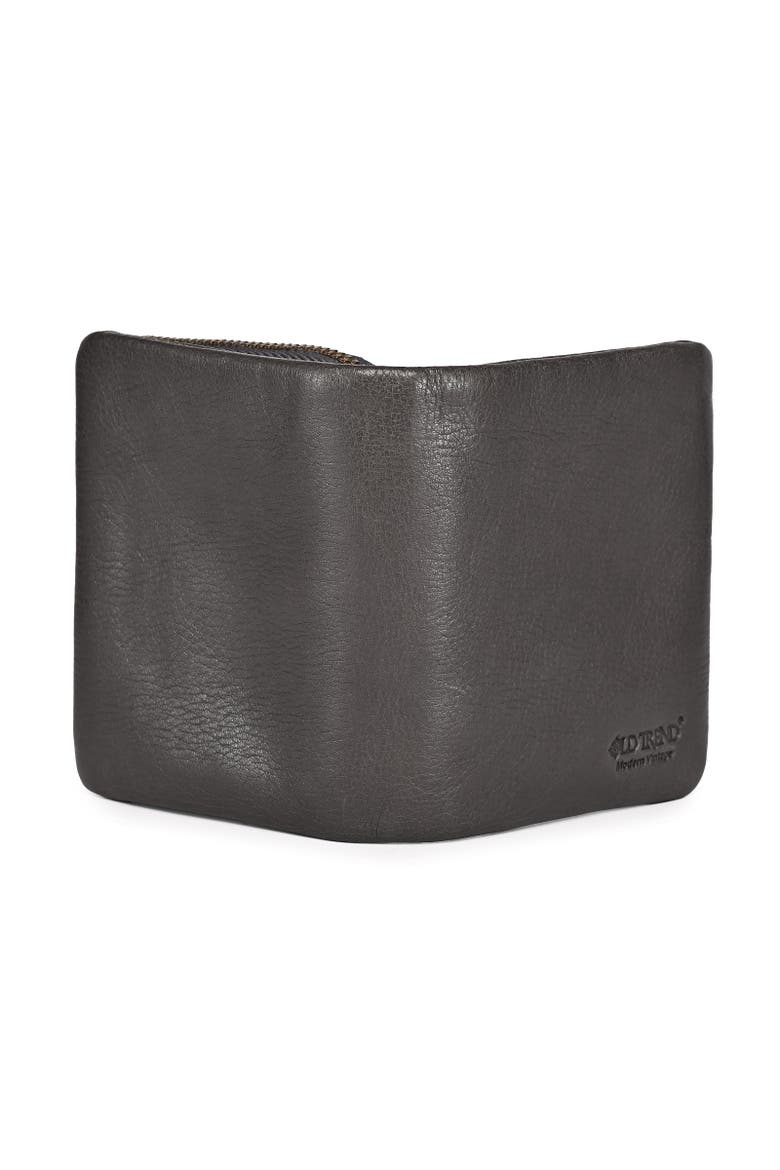 Clover Genuine Leather Slim Secure Trifold RFID Wallet, Alternate, color, Grey