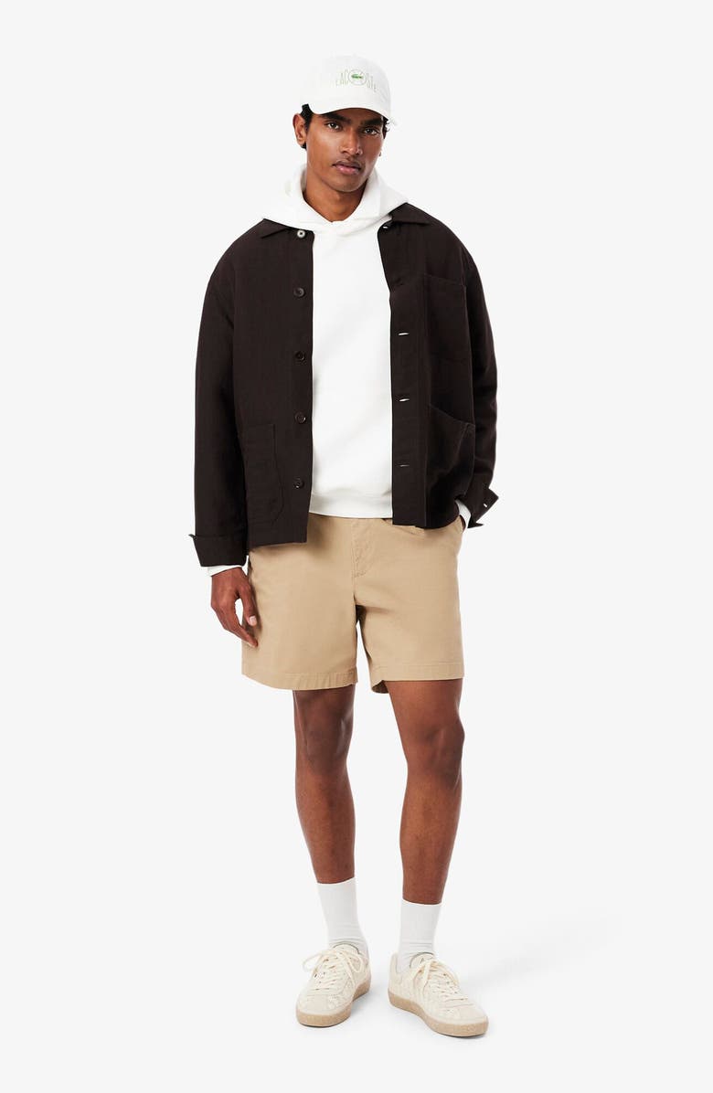 Lacoste Tennis Logo Cotton Fleece Hoodie, Alternate, color, Flour