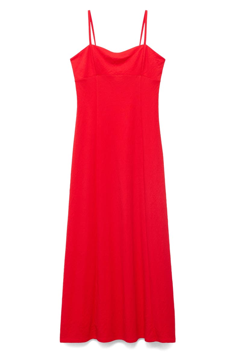 Bow Back Midi Dress, Alternate, color, RED