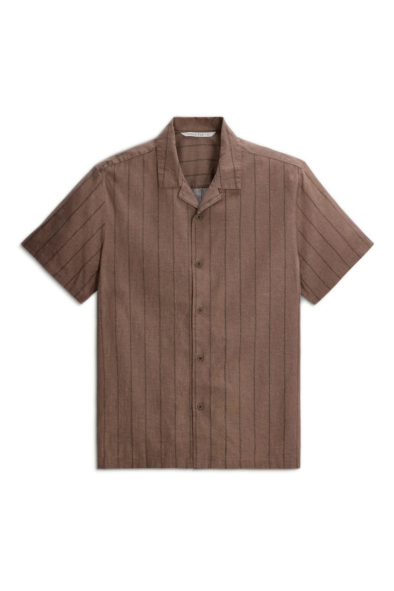 Sullivans Camp Shirt, Alternate, color, DASH VERTICAL STRIPE FOSSIL