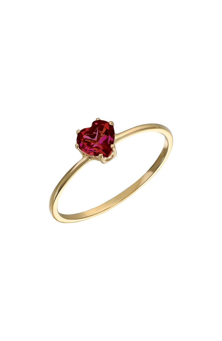 Bony Levy 14K Gold Red Garnet Heart Ring, Main, color, 