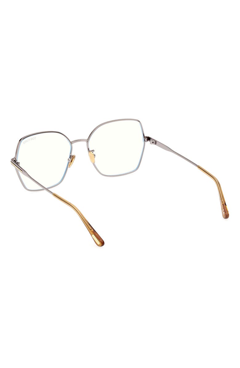 TOM FORD 56mm Butterfly Blue Light Blocking Glasses, Alternate, color, 
