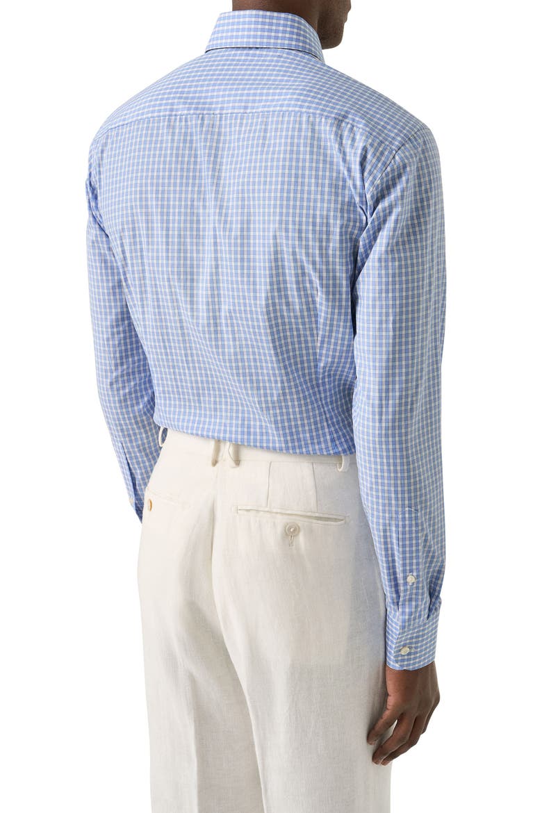 Slim Fit Check Dress Shirt, Alternate, color, MEDIUM BLUE