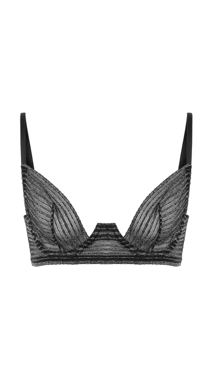 Silvery Bra - Lace Underwire Demi Bra