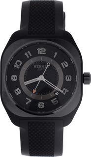Pre-Owned Hermes H08 Automatic Watch Titanium and Rubber 39
