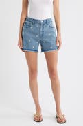 rag & bone Embellished Cutoff Denim Shorts