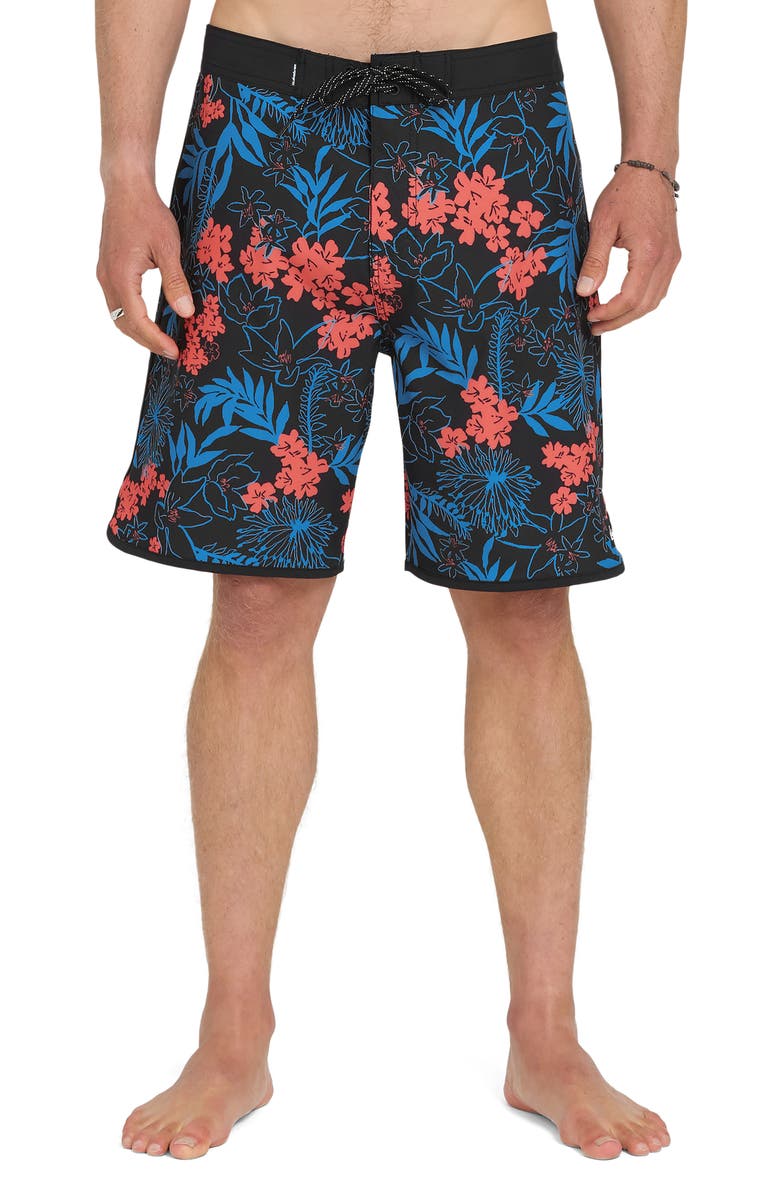 Quiksilver Jetty Bloom 19 Board Shorts, Main, color, Anthracite