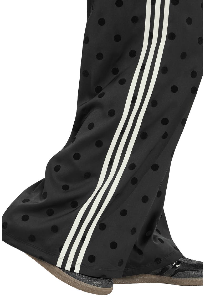 Firebird Polka Dot Wide Leg Track Pants, Alternate, color, BLACK